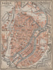 GDANSK antique town city plan miasta. Gdańsk Danzig. Poland mapa 1913 old