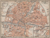 KÖNIGSBERG KALININGRAD town city stadtplan. Калининград. Russia 1913 old map