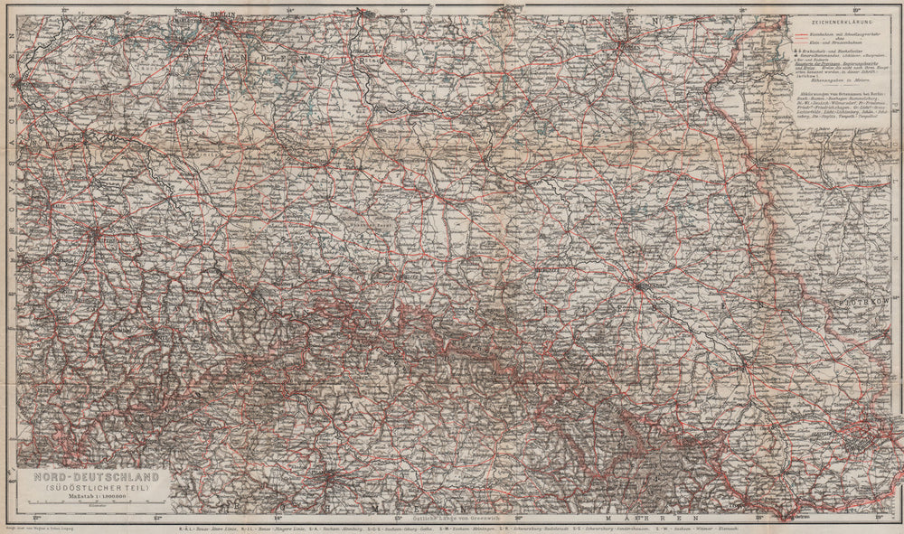 SW Poland. N Czech Republic. E Germany. Poznan Berlin Prague Katowice 1913 map