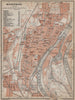 MAGDEBURG antique town city stadtplan. Saxony-Anhalt karte. BAEDEKER 1913 map