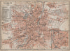 CHEMNITZ antique town city stadtplan. Saxony karte. BAEDEKER 1913 old map