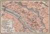BREMEN antique town cityplan II. Innere Stadt karte. BAEDEKER 1913 old map