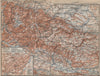 HARZ MOUNTAINS & GOSLAR town city stadtplan. Halberstadt Nordhausen 1913 map