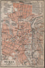 WEIMAR antique town city stadtplan. Thuringia karte. BAEDEKER 1913 old map