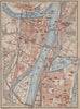 KOBLENZ city stadtplan. Rhineland-Palatinate. Coblenz Ehrenbreitstein 1913 map