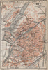 METZ antique town city stadtplan. Moselle carte. BAEDEKER 1913 old map