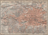 ELBERFELD antique town city stadtplan. Germany karte. BAEDEKER 1913 old map