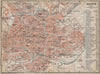 AACHEN town city stadtplan. Northrhine-Westfalia. Aix-la-Chapelle 1913 old map