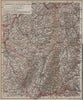 SW GERMANY SÜDWEST-DEUTSCHLAND inc. Reichsland Elsaß-Lothringen. Baden 1913 map