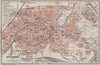 STRASBOURG town city plan de la ville. Straßburg. Bas-Rhin carte 1913 old map