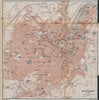 STUTTGART antique town city stadtplan. Baden-Württemberg karte 1913 old map