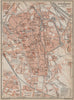 AUGSBURG antique town city stadtplan. Bavaria karte. BAEDEKER 1913 old map