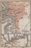 ROTHENBURG OB DER TAUBER town city stadtplan. Bavaria, Deutschland 1913 map