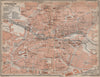 NÜRNBERG town city centre/innere stadtplan. Nuremberg. Bavaria karte 1913 map