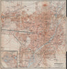 MÜNCHEN (MUNICH) town city stadtplan I. Munchen Nymphenburg. Bavaria 1913 map