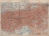 EASTERN ALPS. South Bavaria Bayern Austria Slovenia Tirol Wien München 1899 map