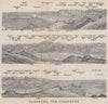 PANORAMA VOM SCHAFBERG, Salzkammergut. Austria Österreich karte 1899 old map