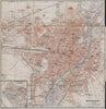 MÜNCHEN (MUNICH) town city stadtplan I. Munchen Nymphenburg. Bavaria 1911 map