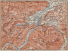 BAD REICHENHALL environs. Germany Deutschland karte. BAEDEKER 1911 old map