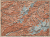 WESTERN ZILLERTAL Pfitscher Tal St Jodok Olperer Zillertaler Alpe 1911 old map