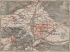 BOLZANO (BOZEN) environs. Gries. town city plan. Italy mappa. BAEDEKER 1911