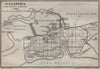 ALEXANDRIA FROM 100 BC TO 100 AD antique town city plan. Egypt 1914 old map