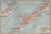 ALEXANDRIA antique town city plan & environs. Al Max El Raml. Egypt 1914 map