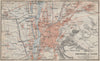 CAIRO & ENVIRONS. Inset Giza. town city plan. Egypt. BAEDEKER 1914 old map