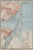 PORT SAID. PORT-SAÏD antique town city plan. Egypt. BAEDEKER 1914 old map