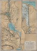 THE SUEZ CANAL. Port said. Topo-map. Egypt. BAEDEKER 1914 old antique