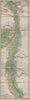 NILE RIVER VALLEY Cairo-Al Qababt-Beni Suef-Samalut-Minya. Egypt 1914 old map