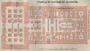 TEMPLE OF HATHOR AT DENDERA ground plan. Egypt. BAEDEKER 1914 old antique map