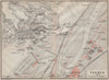 LUXOR THEBES KARNAK environs. Theban Necropolis. Waset topo-map. Egypt 1914