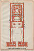 TEMPLE OF HORUS AT EDFU floor plan. Egypt. BAEDEKER 1914 old antique map chart