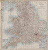 ENGLAND & WALES Railways & Steamboat steamship routes. Great Britain 1910 map