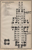 CHICHESTER CATHEDRAL floor plan. Sussex. BAEDEKER 1910 old antique map chart
