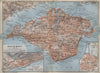 ISLE OF WIGHT Railways. VENTNOR & RYDE antique town plans. BAEDEKER 1910 map