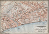 BOURNEMOUTH antique town city plan. West Cliff. Dorset. BAEDEKER 1910 old map