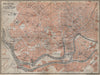 BRISTOL town city plan. Clifton Redcliffe Hotwells Brandon Broadmead 1910 map