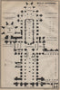 WELLS CATHEDRAL floor plan. Somerset. BAEDEKER 1910 old antique map chart