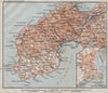 PENWITH PENINSULA & PENZANCE town plan. Land's End St Ives. Cornwall 1910 map