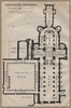 GLOUCESTER CATHEDRAL floor plan. Gloucestershire. BAEDEKER 1910 old map