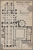 WORCESTER CATHEDRAL floor plan. Worcestershire. BAEDEKER 1910 old antique map