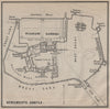 KENILWORTH CASTLE ground plan. Warwickshire. BAEDEKER. SMALL 1910 old map