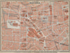 BIRMINGHAM CITY CENTRE antique town plan. BAEDEKER 1910 old map chart