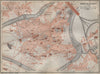SHREWSBURY town city plan. Frankwell Coleham Kingsland. Shropshire 1910 map