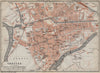 CHESTER town city plan. Grosvenor Precinct Handbridge. Cheshire 1910 old map