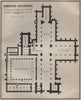 CHESTER CATHEDRAL floor plan. Cheshire. BAEDEKER 1910 old antique map chart