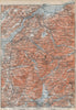 SNOWDONIA topo-map. Caernarfon Bangor Menai Straits. Tremadoc. Wales 1910
