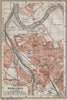 CARLISLE antique town city plan. Cumbria. BAEDEKER 1910 old map chart